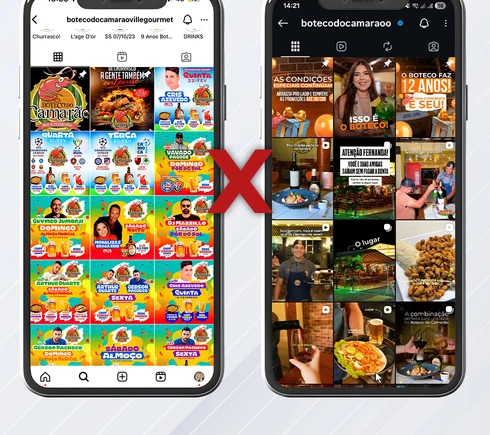 Feed do Boteco do Camarão antes e depois